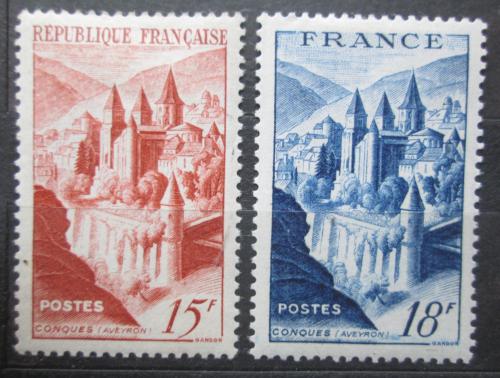 Poštové známky Francúzsko 1947-48 Opatství Conques Mi# 823-24 Kat 8.50€