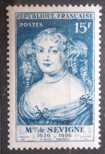 Poštová známka Francúzsko 1950 Marie de Sévigné, spisovatelka Mi# 892