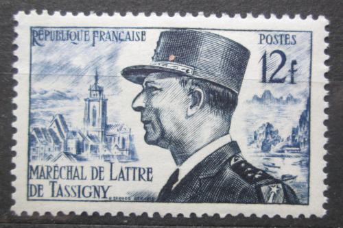 Poštová známka Francúzsko 1954 Maršál Jean de Lattre de Tassigny Mi# 1002