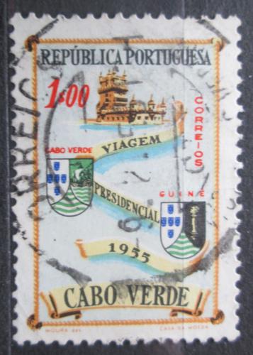 Poštová známka Kapverdy 1955 Návštìva portugalského prezidenta Mi# 301