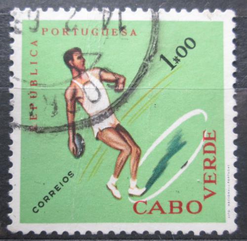 Poštová známka Kapverdy 1962 Hod diskem Mi# 324