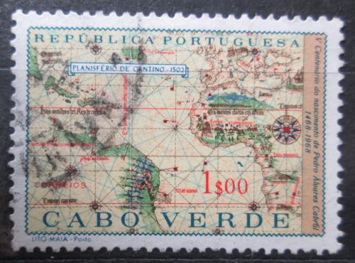 Poštová známka Kapverdy 1968 Historická mapa Atlantiku Mi# 346