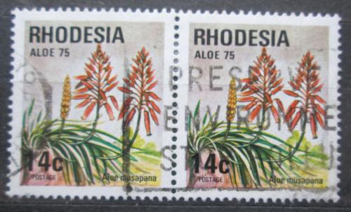 Poštové známky Rhodésia 1975 Aloe musapana pár Mi# 164