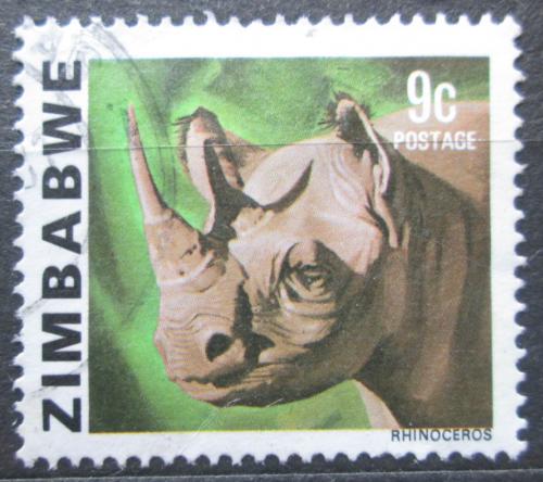 Poštová známka Zimbabwe 1980 Nosorožec Mi# 232