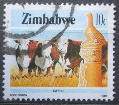 Poštová známka Zimbabwe 1985 Krávy Mi# 313 A