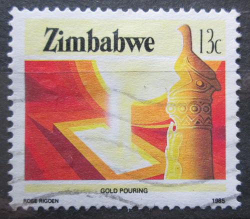 Potov znmka Zimbabwe 1985 Odlvn zlata Mi# 316 A