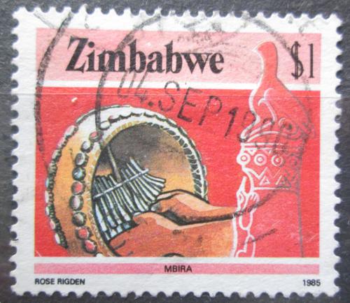 Poštová známka Zimbabwe 1985 Hudební nástroj Mbira Mi# 328 A