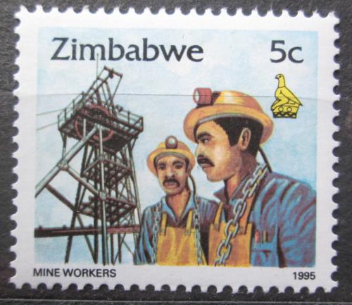 Poštová známka Zimbabwe 1995 Horníci Mi# 542