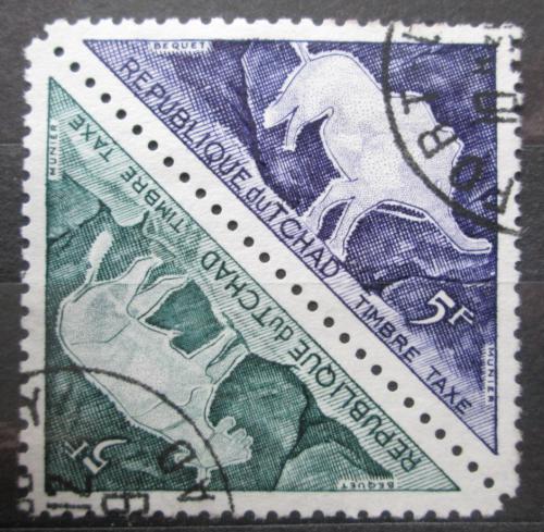Poštová známka Èad 1962 Skalní malby, doplatná Mi# 29-30