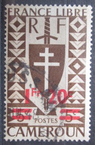 Poštová známka Kamerun 1945 Lotrinský køíž pretlaè Mi# 263