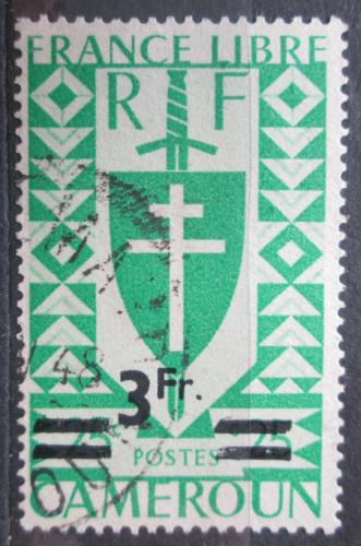 Poštová známka Kamerun 1945 Lotrinský køíž pretlaè Mi# 265