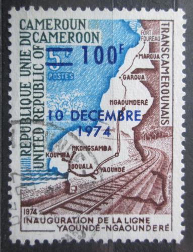 Poštová známka Kamerun 1974 Mapa pretlaè Mi# 788