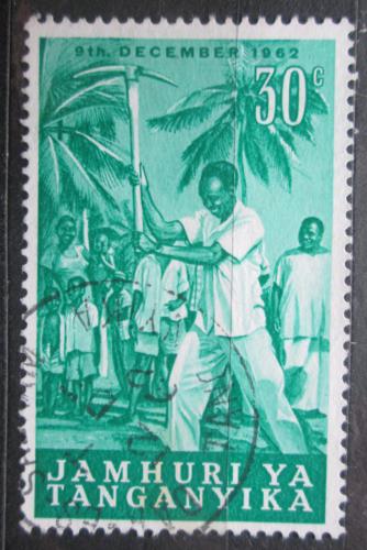 Poštová známka Tanganyika 1962 Prezident Julius Kambarage Nyerere Mi# 110