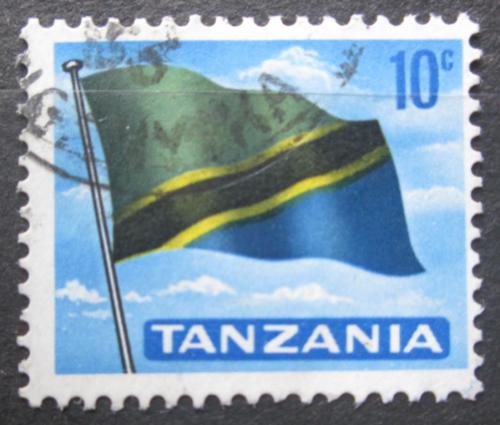 Poštová známka Tanzánia 1965 Štátna vlajka Mi# 6