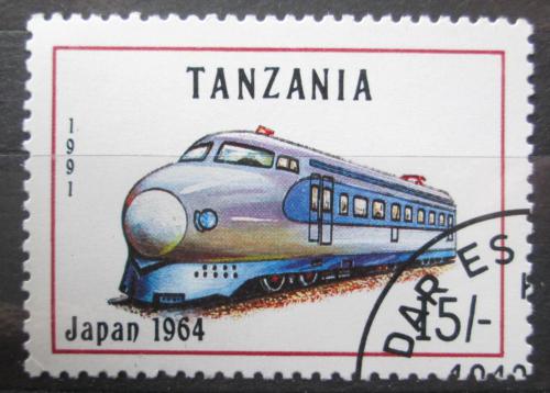 Poštová známka Tanzánia 1991 Lokomotíva Shinkansen Mi# 1023