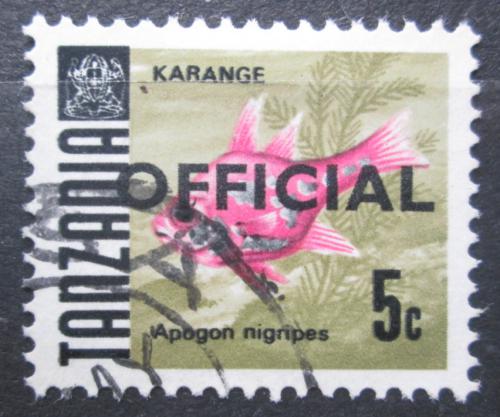 Poštová známka Tanzánia 1967 Apogon nigripes, úøední Mi# 9 I Kat 6€