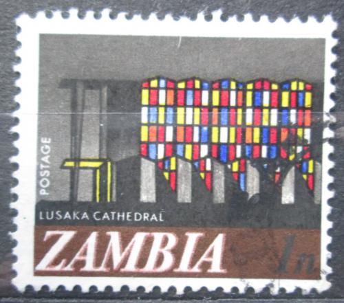 Potov znmka Zambia 1968 Okno katedrly v Lusace Mi# 39