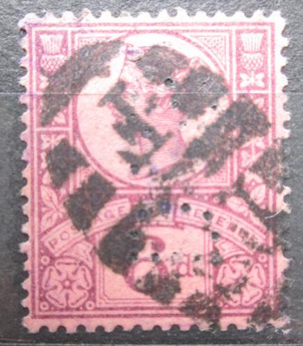 Poštová známka Ve¾ká Británia 1887 Krá¾ovna Viktória perfin Mi# 94 Kat 8€