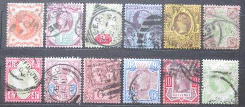 Poštové známky Ve¾ká Británia 1887 Krá¾ovna Viktória TOP SET Mi# 86-97 Kat 200€