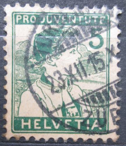 Poštová známka Švýcarsko 1915 Chlapec v kroji, Pro Juventute Mi# 128 Kat 12€