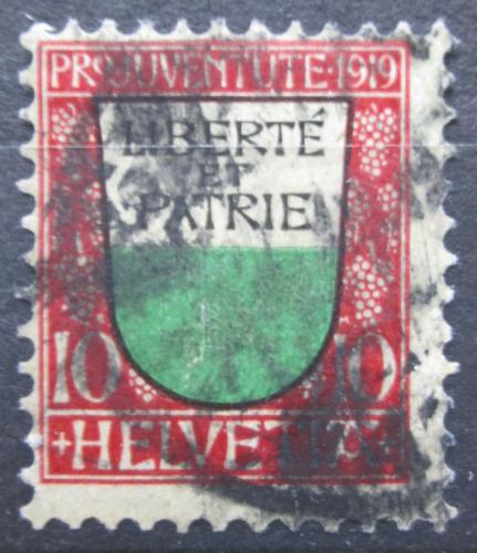 Poštová známka Švýcarsko 1919 Znak Waadt, Pro Juventute Mi# 150 Kat 15€