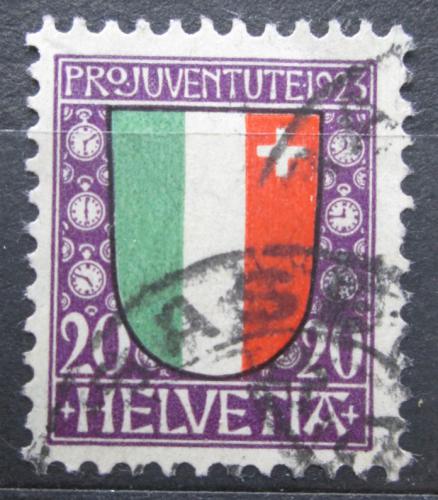 Poštová známka Švýcarsko 1923 Znak Neuenburg, Pro Juventute Mi# 187