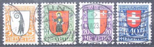 Poštové známky Švýcarsko 1923 Znaky mìst TOP SET Mi# 185-88 Kat 70€