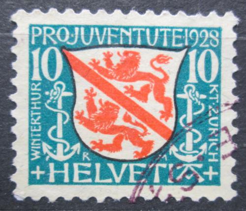 Poštová známka Švýcarsko 1928 Znak Winterthur, Pro Juventute Mi# 230