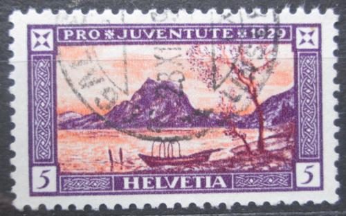 Poštová známka Švýcarsko 1929 Luganské jezero, Pro Juventute Mi# 235