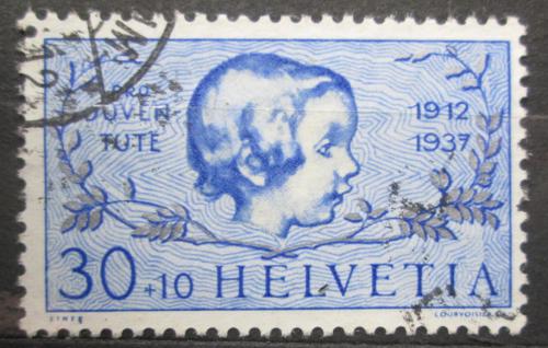 Poštová známka Švýcarsko 1937 Hlava dívky, Pro Juventute Mi# 317 Kat 7€
