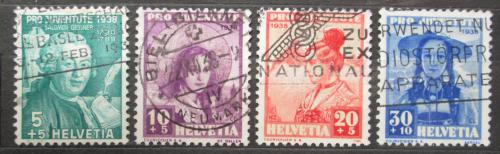 Poštové známky Švýcarsko 1938 ¼udové kroje, Pro Juventute Mi# 331-34 Kat 9€