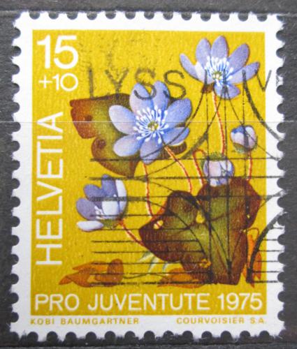 Poštová známka Švýcarsko 1975 Jaterník podléška, Pro Juventute Mi# 1063