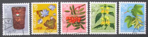 Poštové známky Švýcarsko 1975 Lesní okrasné rostliny, Pro Juventute Mi# 1062-66