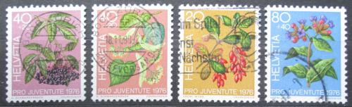 Poštové známky Švýcarsko 1976 Lesní léèivé rostliny, Pro Juventute Mi# 1083-86
