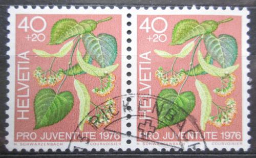Poštové známky Švýcarsko 1976 Lípa velkolistá pár, Pro Juventute Mi# 1084