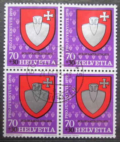 Poštové známky Švýcarsko 1979 Znak Schwamendingen 4blok, Pro Juventute Mi# 1167