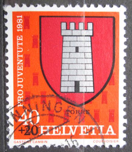 Poštová známka Švýcarsko 1981 Znak Torre, Pro Juventute Mi# 1211