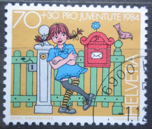 Poštová známka Švýcarsko 1984 Pipi Dlouhá punèocha, Pro Juventute Mi# 1286