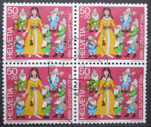 Poštové známky Švýcarsko 1985 Snìhurka ètyøblok, Pro Juventute Mi# 1305