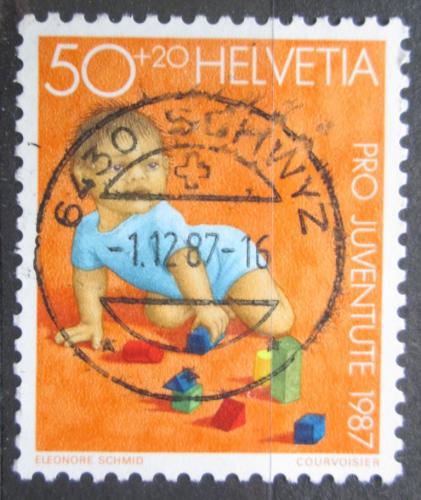 Poštová známka Švýcarsko 1987 Batole, Pro Juventute Mi# 1361