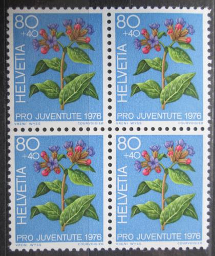 Poštové známky Švýcarsko 1976 Plicník lékaøský, Pro Juventute Mi# 1086 Kat 6€