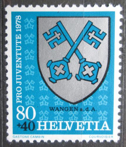 Poštová známka Švýcarsko 1978 Znak Wangen a. d. Aare, Pro Juventute Mi# 1145