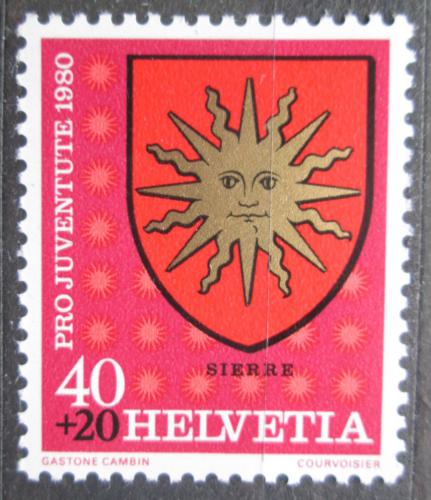 Poštová známka Švýcarsko 1980 Znak Sierre, Pro Juventute Mi# 1188