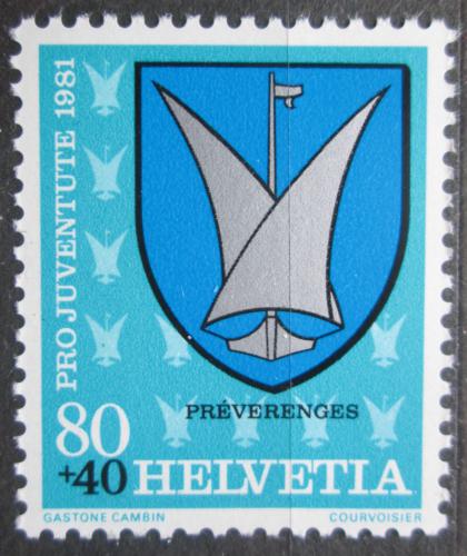 Poštová známka Švýcarsko 1981 Znak Préverenges, Pro Juventute Mi# 1213