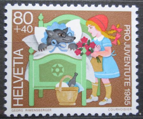 Poštová známka Švýcarsko 1985 Èervená Karkulka, Pro Juventute Mi# 1306
