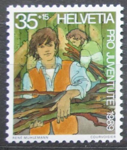 Poštová známka Švýcarsko 1989 Sociální kontakt, Pro Juventute Mi# 1405