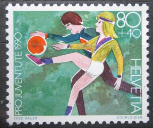 Poštová známka Švýcarsko 1990 Mládež a sport, Pro Juventute Mi# 1433