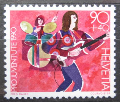 Poštová známka Švýcarsko 1990 Hudební skupina, Pro Juventute Mi# 1434