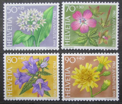 Poštové známky Švýcarsko 1991 Lieèivé rastliny, Pro Juventute Mi# 1455-58 Kat 6€
