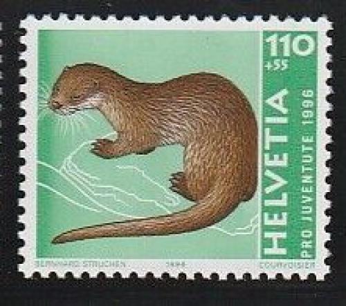 Poštová známka Švýcarsko 1996 Vydra øíèní, Pro Juventute Mi# 1600